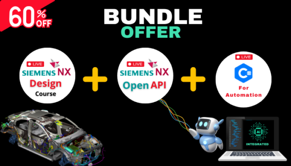 UGNX Design (Advanced) + NX Open API+ C# For Automation (Live)