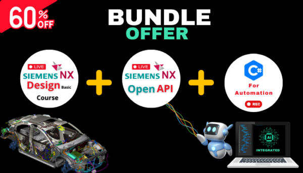 UGNX Design (Basic) + NX Open API+ C# For Automation (Rec)