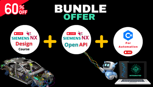 UGNX Design (Advanced -Live) + NX Open API (Live) + C# For Automation (Rec)